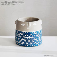 Nordic Modern Cartoon Cement Planter for Balcony Decor